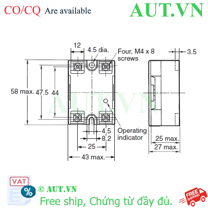 Ảnh của Relay bán dẫn Omron G3NA-220B-UTU DC5-24