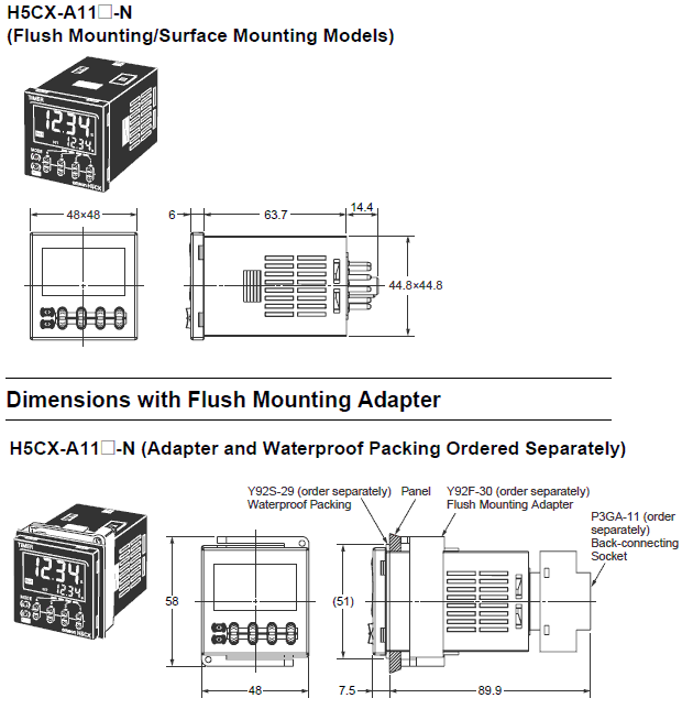 Ảnh của Timer  Omron H5CX-A11-N