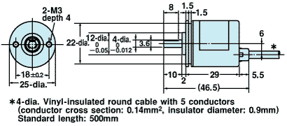 Ảnh của Cảm biến Encoder  Omron E6A2-CS3E 500P/R 0.5M