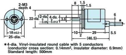 Ảnh của Cảm biến Encoder  Omron E6A2-CS5C 360P/R 2M