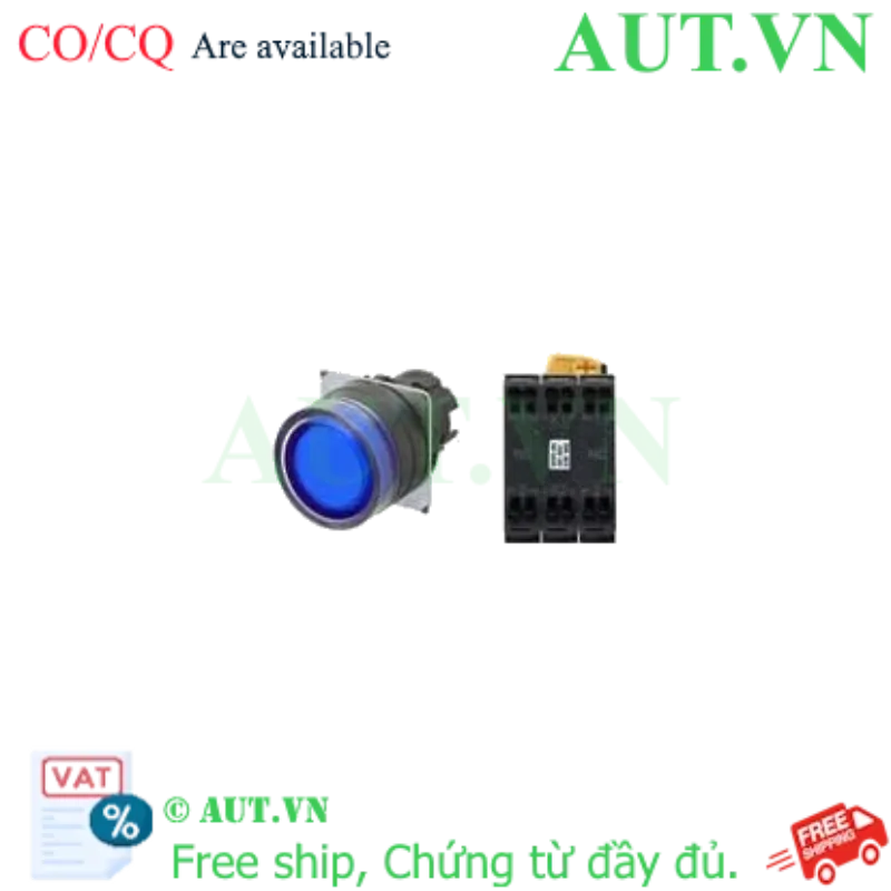 Ảnh của Nút Nhấn Có Đèn Omron A22NL-BGA-TAA-P202-AE | 2NC, Nhấn Giữ, Xanh | AUT VN