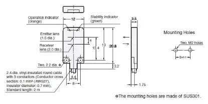 Ảnh của Cảm biến quang điện  Omron E3T-FD14 5M