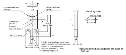 Ảnh của Cảm biến quang điện  Omron E3T-FD14M 2M