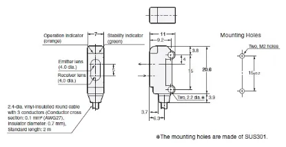 Ảnh của Cảm biến quang điện  Omron E3T-SL23 2M