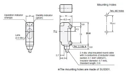 Ảnh của Cảm biến quang điện  Omron E3T-SR44 2M