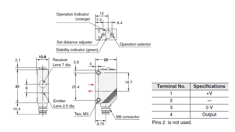 Ảnh của Cảm biến quang điện  Omron E3Z-LL88