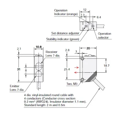 Ảnh của Cảm biến quang điện  Omron E3Z-LS63 5M