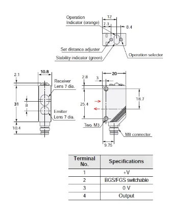 Ảnh của Cảm biến quang điện  Omron E3Z-LS68