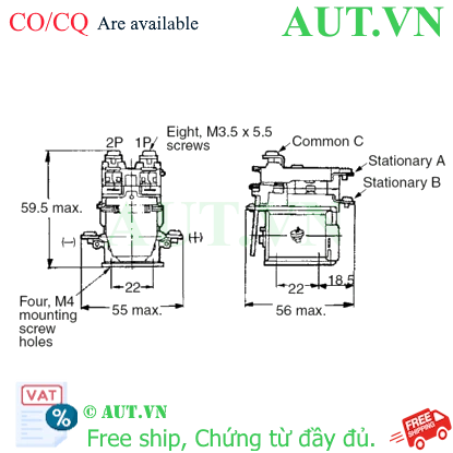 Ảnh của Rơ le trung gian Omron MM2B AC100/(110)