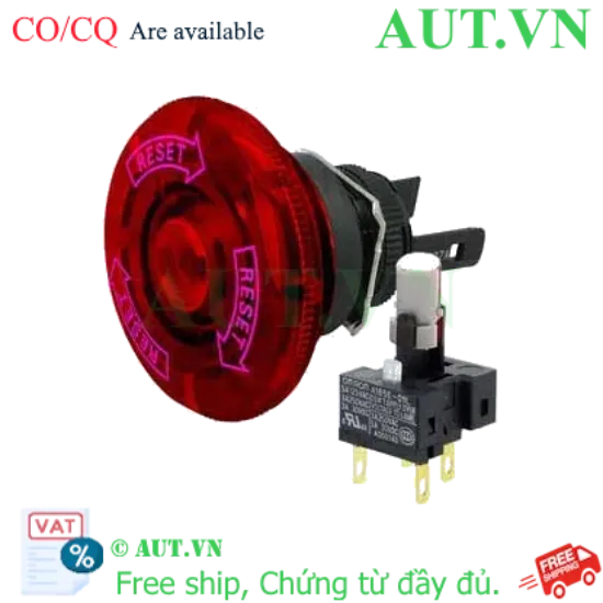 Ảnh của Nút Dừng Khẩn Cấp Omron A165E-LM-24D-01-PK (Ø16mm, 24VDC, Đèn LED) Chính Hãng - AUT VN