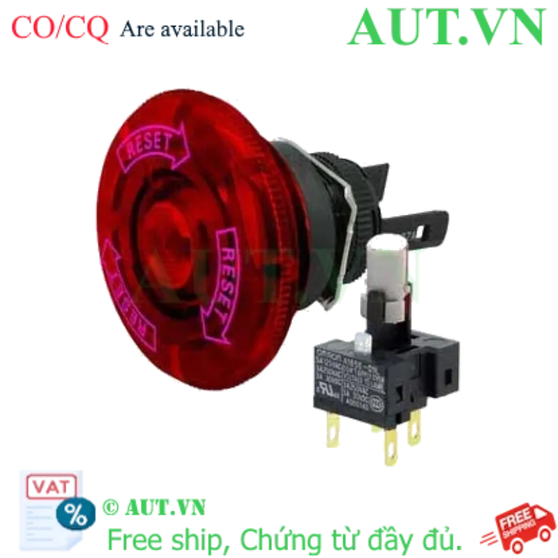 Ảnh của Nút Dừng Khẩn Cấp Omron A165E-LM-24D-01-PK | Ø16mm, LED 24VDC, 1NC