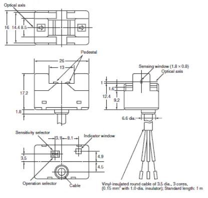 Ảnh của Cảm biến quang điện  Omron EE-SPX613 1M