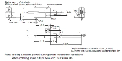 Ảnh của Cảm biến quang điện siêu nhỏ  Omron EE-SPX302-W2A 1M