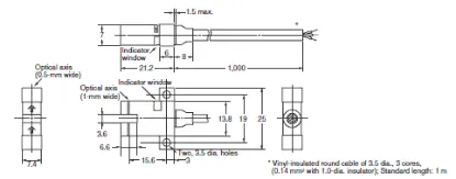 Ảnh của Cảm biến quang điện siêu nhỏ  Omron EE-SPX306-W2A 1M