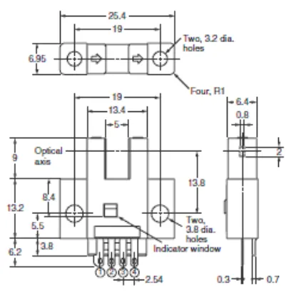 Ảnh của Cảm biến quang điện siêu nhỏ  Omron EE-SX470