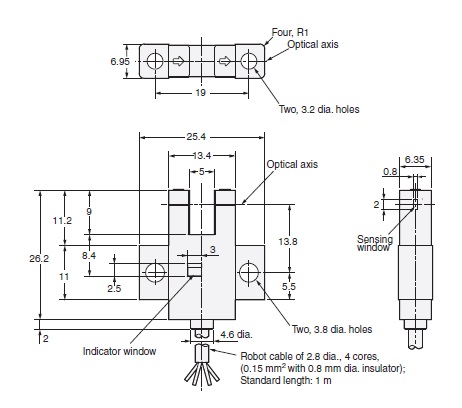 Ảnh của Cảm biến quang điện siêu nhỏ  Omron EE-SX670P-WR 1M