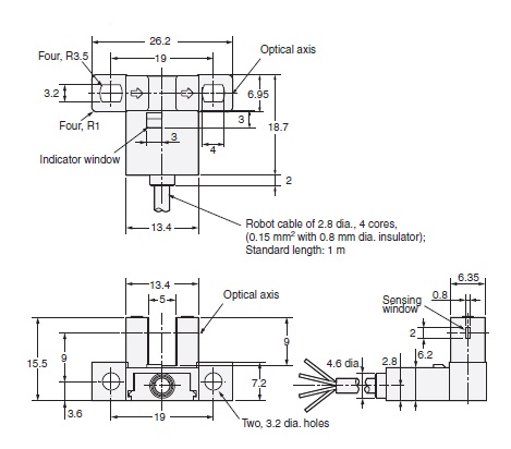 Ảnh của Cảm biến quang điện siêu nhỏ  Omron EE-SX671P-WR 1M