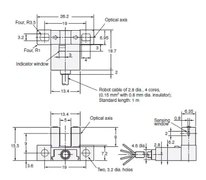 Ảnh của Cảm biến quang điện siêu nhỏ  Omron EE-SX671-WR 1M