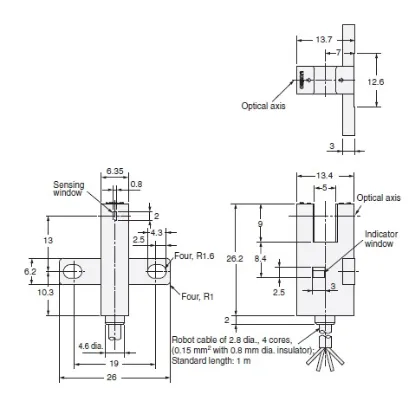 Ảnh của Cảm biến quang điện siêu nhỏ  Omron EE-SX672P-WR 1M