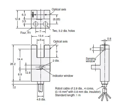 Ảnh của Cảm biến quang điện siêu nhỏ  Omron EE-SX673-WR 1M