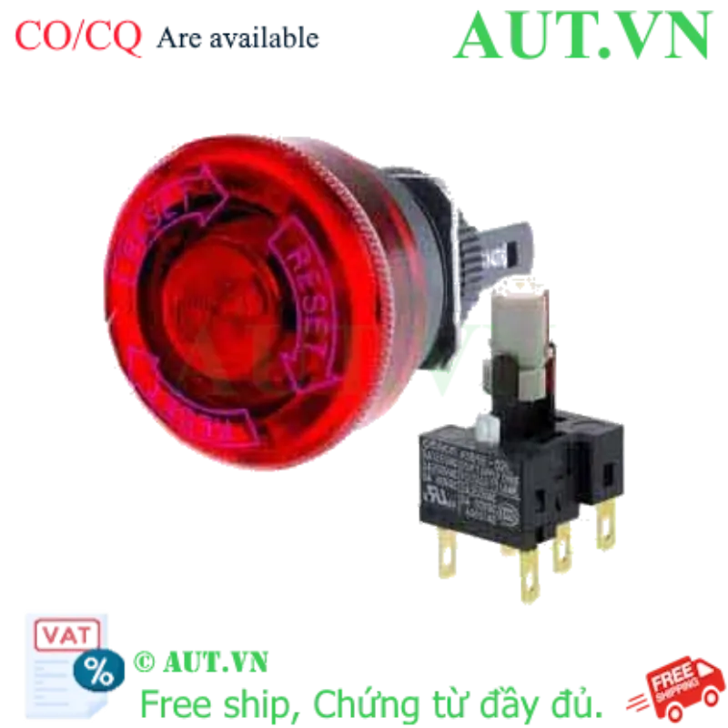 Ảnh của Nút Dừng Khẩn Cấp Omron A165E-LS-24D-02-PK | Phi 16mm, LED 24VDC, 2NC