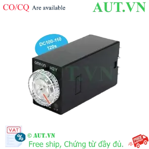 Ảnh của Timer Omron H3Y-2-B DC100-110 120S - Chế độ ON Delay, Tiếp điểm DPDT, 5-120s