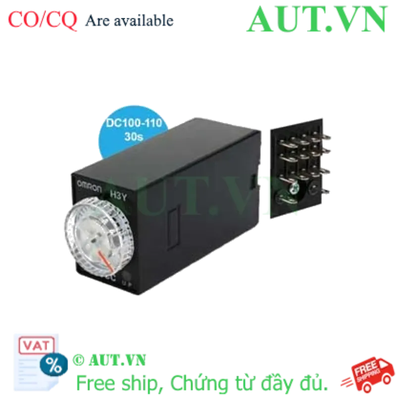 Ảnh của Timer Omron H3Y-4-B DC100-110V 30s - 4PDT, Chân Cắm, Chính Hãng AUT VN