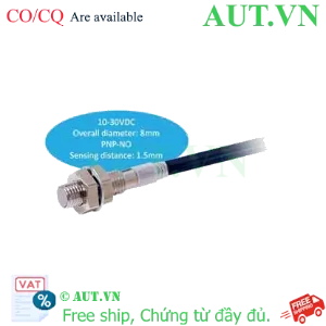 Ảnh của Cảm biến tiệm cận Omron E2E-X1R5B1D8 2M - M8, PNP NO, IP69K, Inox 303 Siêu Bền