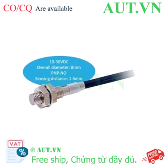 Ảnh của Cảm biến tiệm cận Omron E2E-X1R5B1D8 2M - M8, PNP NO, IP69K, Inox 303 Siêu Bền