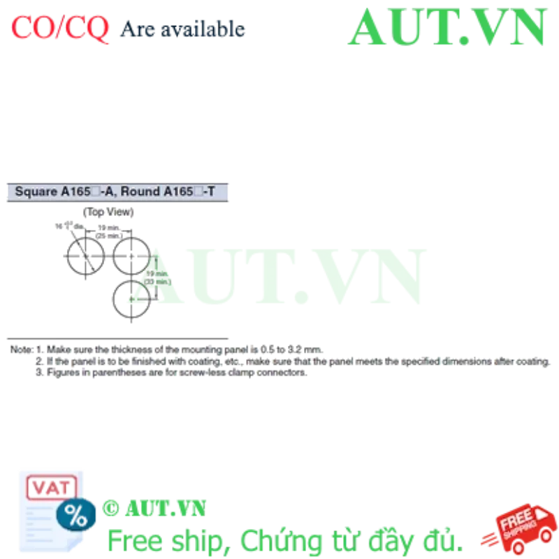 Ảnh của Công tắc nút nhấn Omron A165K-A2MR-1