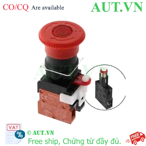 Ảnh của Nút Nhấn Dừng Khẩn Cấp Omron A22EL-M-12A-01 | Đầu Nấm 40mm, LED 12V, 1NC | Chính Hãng AUT VN