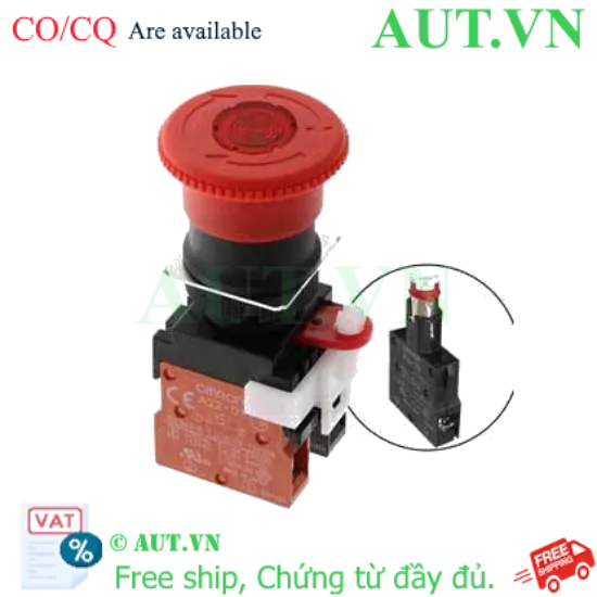 Ảnh của Nút Nhấn Dừng Khẩn Cấp Omron A22EL-M-12A-01 - Đầu Nấm 40mm, LED 12V, Tiếp Điểm 1NC | Chính Hãng AUT VN