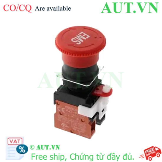 Ảnh của Nút Dừng Khẩn Cấp Omron A22E-M-01-EMS-RD | Đầu Nấm 40mm, 1NC, IP65 Chính Hãng AUT VN