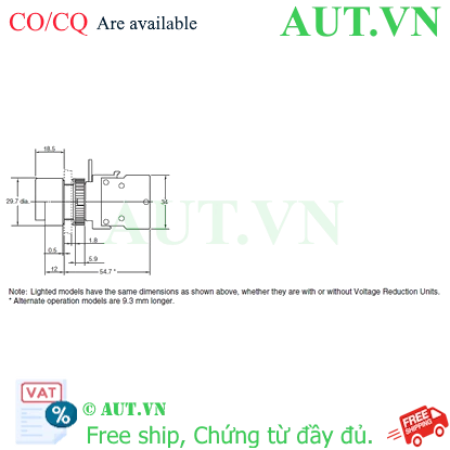 Ảnh của Công tắc nút nhấn Omron A22L-HA-24A-10M