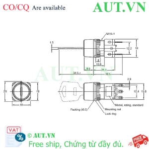 Ảnh của Công tắc nút nhấn Omron A165K-T2ML-2