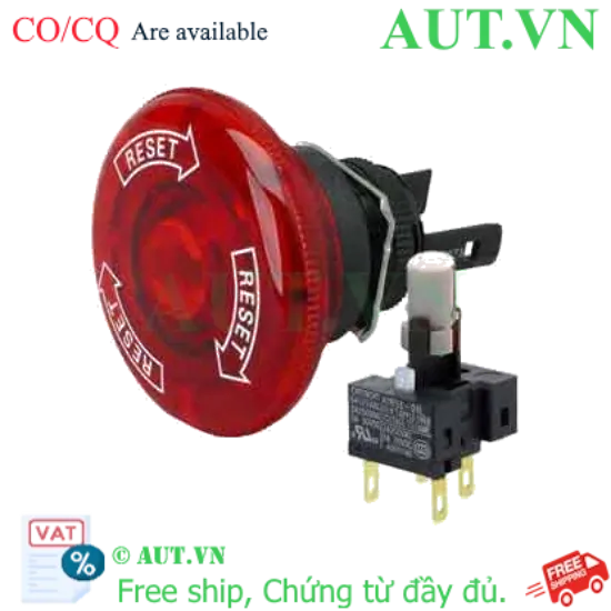 Ảnh của Nút Nhấn Dừng Khẩn Cấp Omron A165E-LM-24D-01 | Phi 16mm, LED 24V, 1NC - An Toàn Tuyệt Đối tại AUT VN
