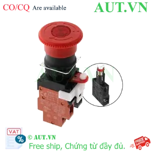 Ảnh của Nút Dừng Khẩn Cấp Omron A22EL-M-12A-02 | 2NC, LED 12V, IP65 - AUT VN