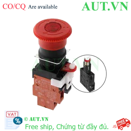 Ảnh của Nút dừng khẩn cấp Omron A22EL-M-12A-02 (2NC, 12V) - Chính Hãng AUT VN