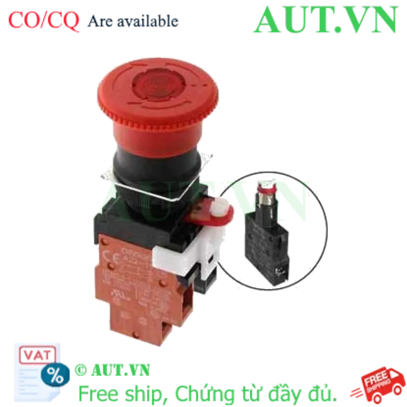 Ảnh của Nút Dừng Khẩn Cấp Omron A22EL-M-12A-11 - LED 12V, Phi 40mm, 1NO+1NC | AUT VN