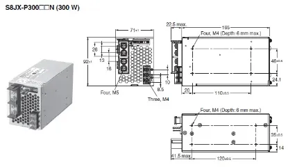 Ảnh của Bộ nguồn xung  Omron S8JX-P30005N