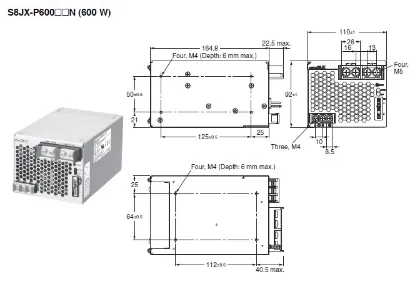 Ảnh của Bộ nguồn xung  Omron S8JX-P60012N