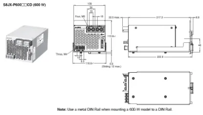 Ảnh của Bộ nguồn xung  Omron S8JX-P60024CD