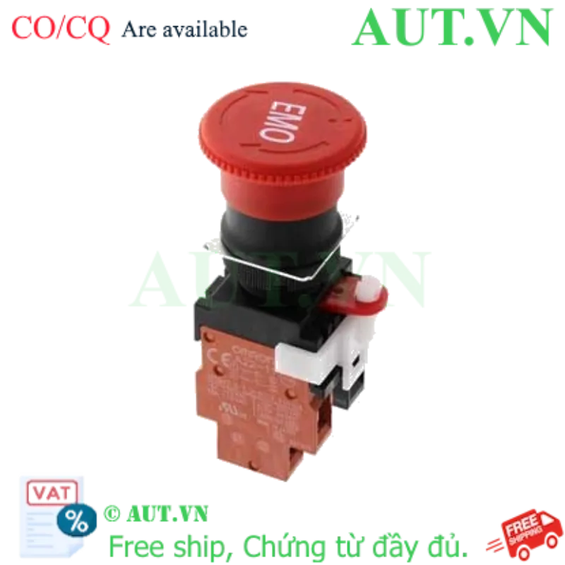 Ảnh của Nút Dừng Khẩn Cấp Omron A22E-M-11-EMO-RD - Đầu Nấm, 1NO+1NC, Màu Đỏ