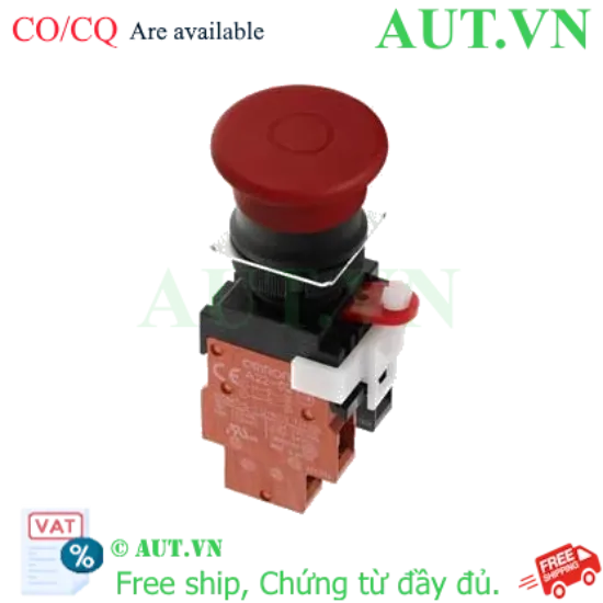 Ảnh của Nút Dừng Khẩn Cấp Omron A22E-MP-02 - Đầu Nấm 40mm, Tiếp Điểm 2NC, Chuẩn IP65 Chính Hãng