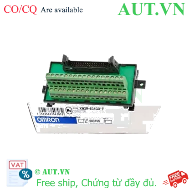 Ảnh của Cầu Đấu Dây Omron XW2R-E34GD-T | 34 Cực, Chuẩn MIL sang Chân Vít, Lắp DIN Rail
