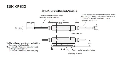 Ảnh của Cảm biến tiệm cận  Omron E2EC-CR8D1 2M