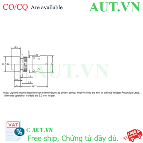 Ảnh của Công tắc nút nhấn Omron A22L-HR-24A-20A