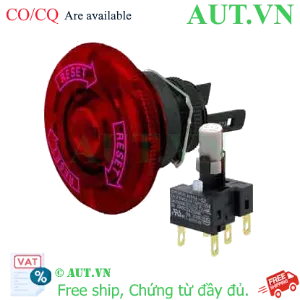 Ảnh của Nút Nhấn Dừng Khẩn Cấp Omron A165E-LM-24D-02-PK | Phi 16mm, LED 24V, 2NC - AUT VN