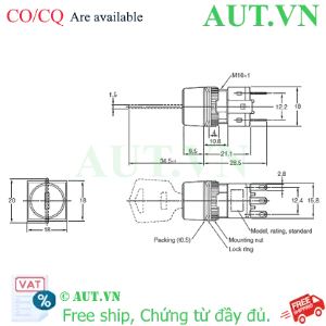 Ảnh của Công tắc nút nhấn Omron A165K-A2AL-2
