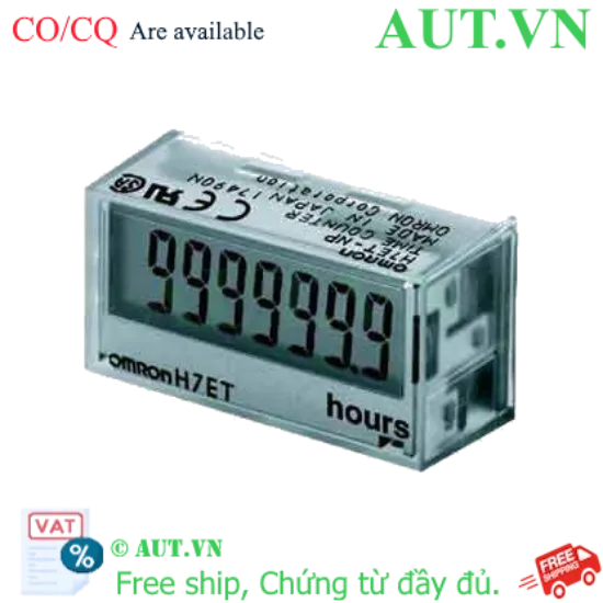 Ảnh của Bộ Đếm Thời Gian Omron H7ET-NP | LCD 7 Số, Đa Đầu Vào, Pin 3VDC - Chính Hãng AUT VN